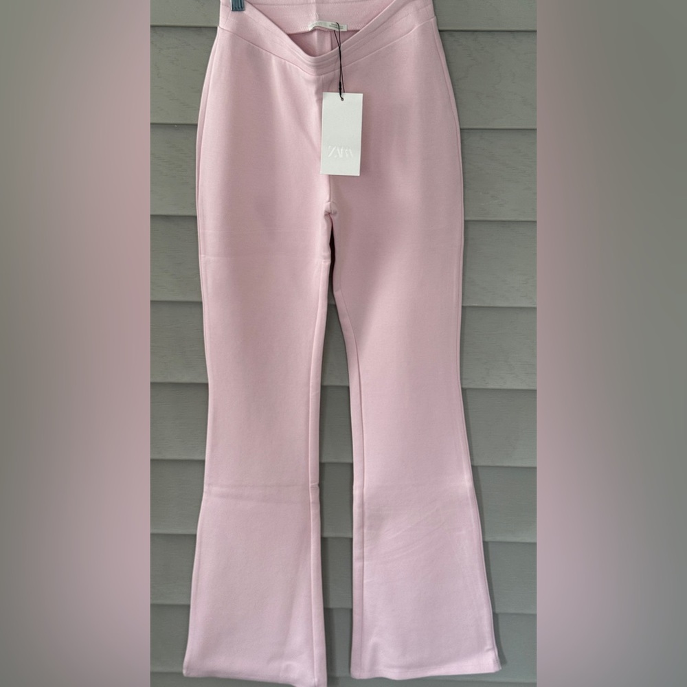 Zara interlock Pink Flared Bottoms size S - Picture 4 of 7